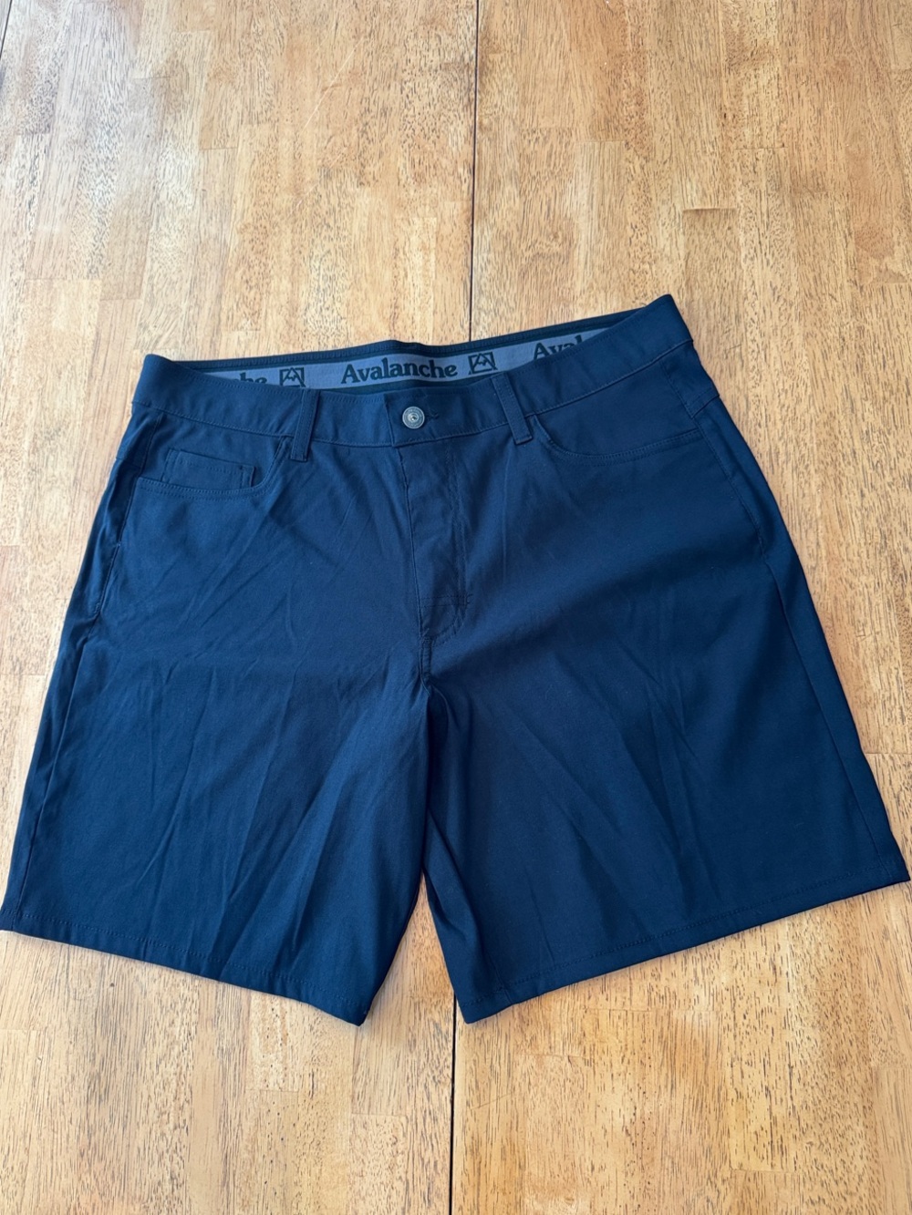 Avalanche Black Men's Athletic Stretch Shorts